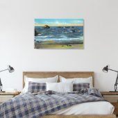 Bandon Beach Uitzicht of Face Rock, Cat and Kitten Canvas Afdruk (Insitu (Slaapkamer))