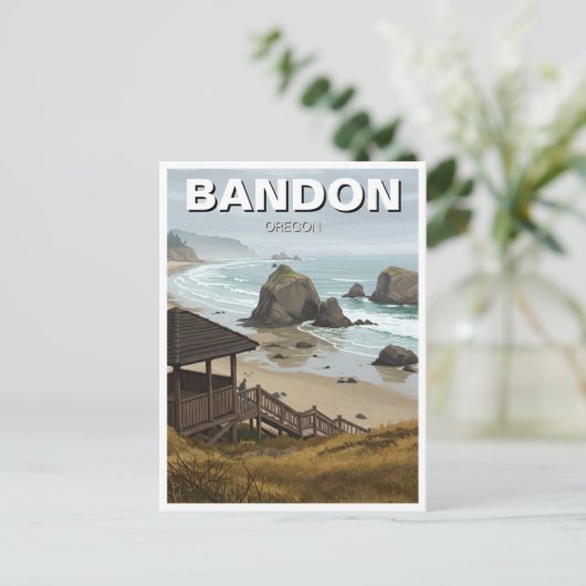 Bandon Oregon Coast Travel Briefkaart (Staand voorkant)