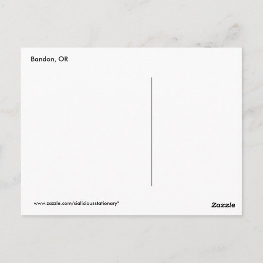 Bandon Oregon Coastal Expanse Briefkaart (Achterkant)