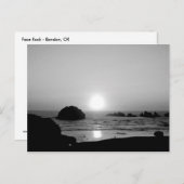 Bandon Oregon Face Rock in Monochrome Briefkaart (Voorkant / Achterkant)