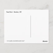 Bandon Oregon Face Rock in Monochrome Briefkaart (Achterkant)