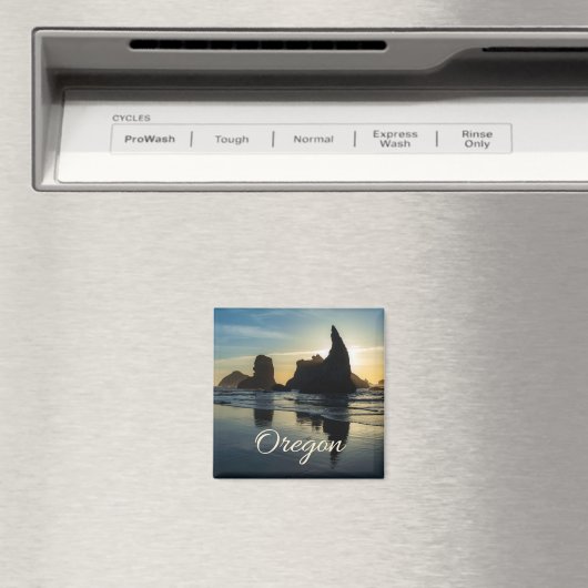 Bandon Oregon Zee Stacks Sunset Foto Magneet (Insitu (Vaatwasser))