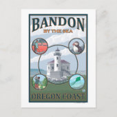 Bandon, oregonScene reisposter Briefkaart (Voorkant)