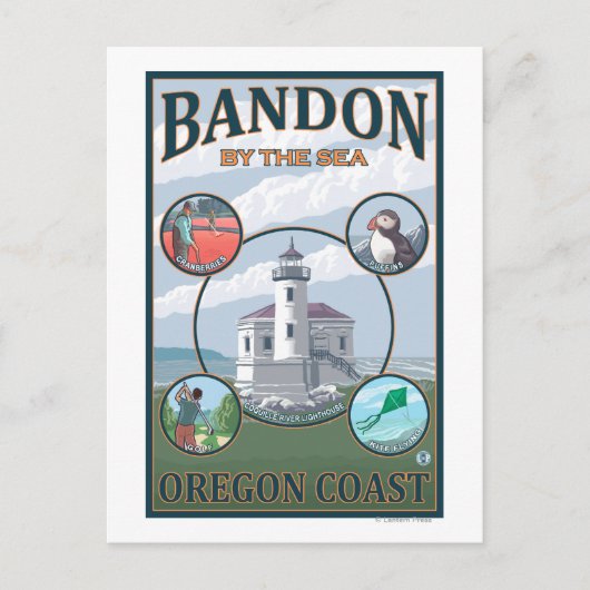 Bandon, oregonScene reisposter Briefkaart (Voorkant)