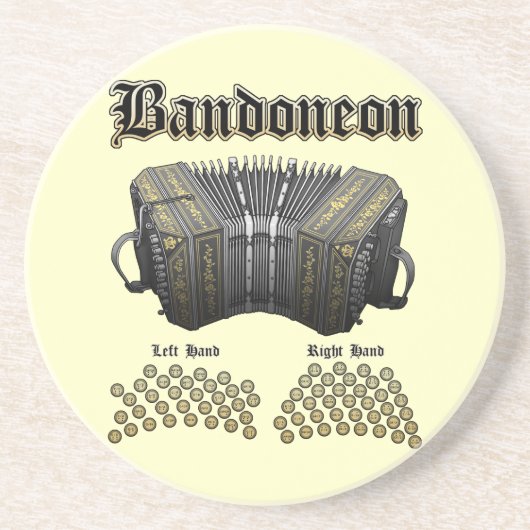 Bandoneon 2 zandsteen onderzetter (Voorkant)