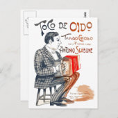 Bandoneon Tango Briefkaart (Voorkant / Achterkant)