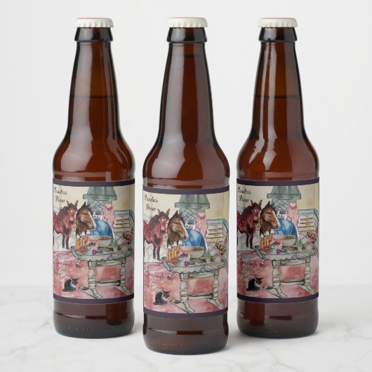Bandos Bier zelfgemaakt paardenbrouwsel Bier Etiket (Flessen)