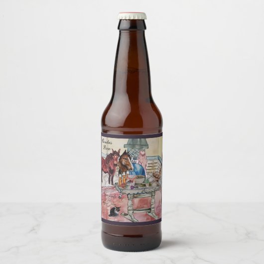 Bandos Bier zelfgemaakt paardenbrouwsel Bier Etiket (Voorkant)