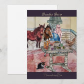 Bandos Bier zelfgemaakt paardenbrouwsel Feestdagenkaart (Voorkant / Achterkant)