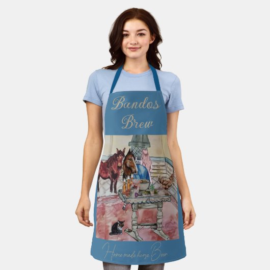 Bandos Bier zelfgemaakt paardenbrouwsel Schort (Gedragen)