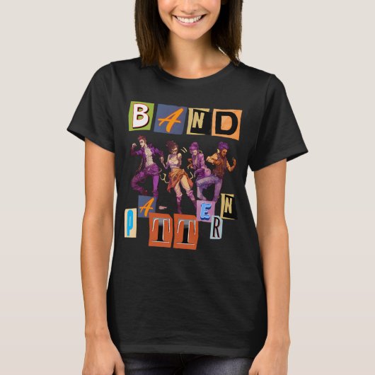 Bandpatroon T-shirt (Voorkant)