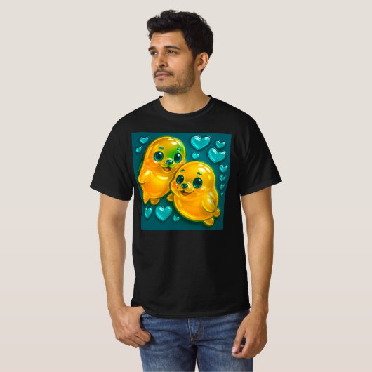 Bandrobben T-shirt (Voorkant volledig)