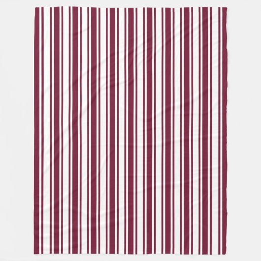 Bandrode en witte strepen met snoep fleece deken (Voorkant)