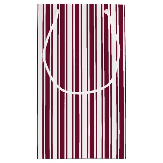 Bandrode en witte strepen met snoep klein cadeauzakje (Achterkant)