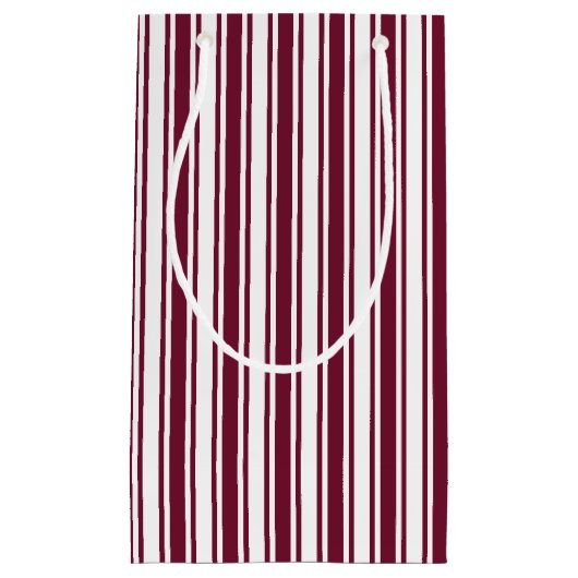 Bandrode en witte strepen met snoep klein cadeauzakje (Voorkant)