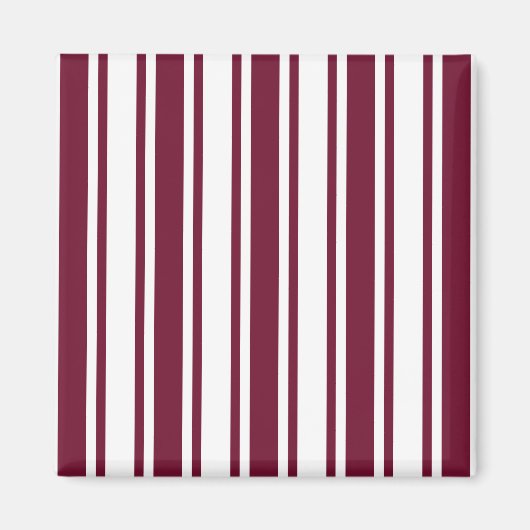 Bandrode en witte strepen met snoep magneet (Voorkant)