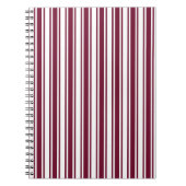 Bandrode en witte strepen met snoep notitieboek (Voorkant)