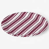 Bandrode en witte strepen met snoep papieren bordje (Gekanteld)