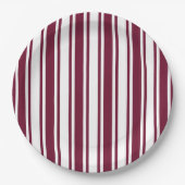 Bandrode en witte strepen met snoep papieren bordje (Voorkant)