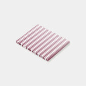 Bandrode en witte strepen met snoep post-it® notes (Schuin)