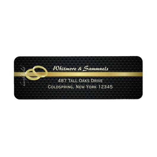 Bands Gold Return-adreslabel Etiket (Voorkant)
