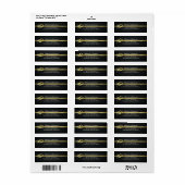 Bands Gold Return-adreslabel Etiket (Full Sheet)