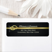 Bands Gold Return-adreslabel Etiket (Insitu)