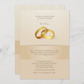 Bands of Gold Wedding Uitnodiging (Voorkant / Achterkant)