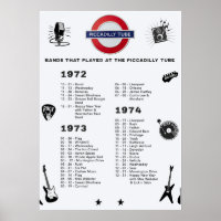 Bands - Piccadilly Tube 1972 1973 1974