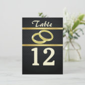 Bands van gouden tafel nummers kaart (Staand voorkant)