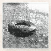 bandschommel glazen onderzetter (Voorkant)