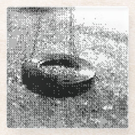 bandschommel glazen onderzetter