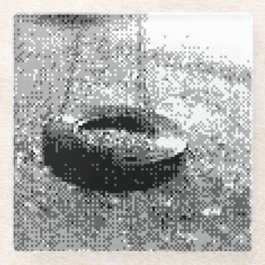 bandschommel glazen onderzetter (Voorkant)