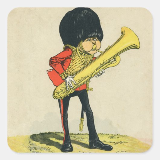 Bandsman van de Grenadier Guards Vierkante Sticker (Voorkant)
