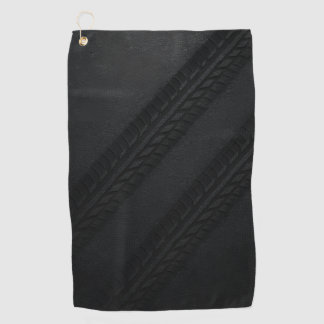 Bandsporen op Asfalt Grunge Textuur – Industrieel Golfhanddoek