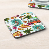 Bandstranspatroon voor surf van kool bier onderzetter (Linkerzijde)