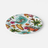 Bandstranspatroon voor surf van kool papieren bordje (Gekanteld)