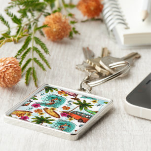 Bandstranspatroon voor surf van kool sleutelhanger