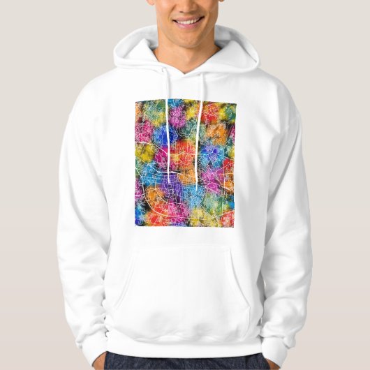 Bandung Indonesia City Map Hoodie (Voorkant)