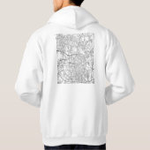 Bandung Indonesië Kaart Hoodie (Achterkant)