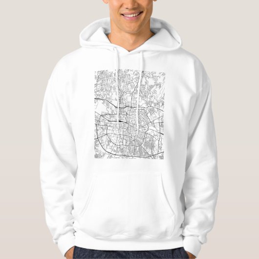 Bandung Indonesië Kaart Hoodie (Voorkant)