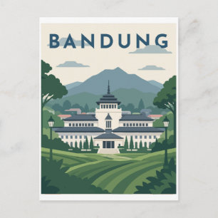 Bandung Indonesië Reisposter Briefkaart