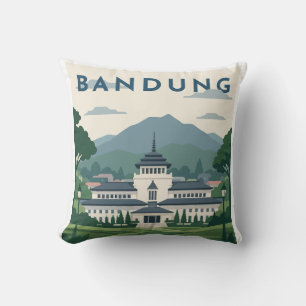 Bandung Indonesië Reisposter Kussen