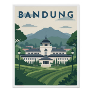 Bandung Indonesië Reisposter Perfect Poster