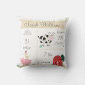 Bandwerf Boerderij Birth Announcement Pillow Kussen (Voorkant)