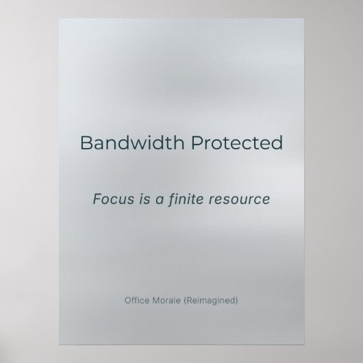 BANDWIDTH PROTECTED POSTER (Voorkant)
