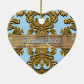 Bandwright Gigi Victoriaans Damask Keramisch Ornament (Achterkant)