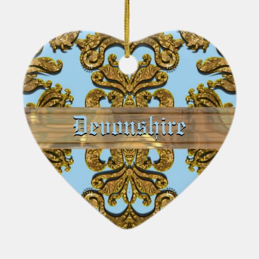 Bandwright Gigi Victoriaans Damask Keramisch Ornament (Achterkant)