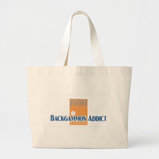 Bandzak van Backgammon Addict Grote Tote Bag (Voorkant)