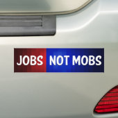 Banen geen banen bumpersticker (Op auto)